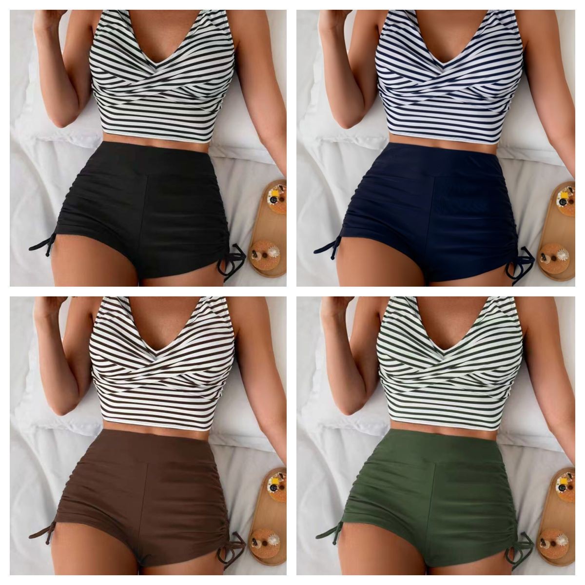 Women Swimwear Bikini Crop Top - Shorts recension och pris
