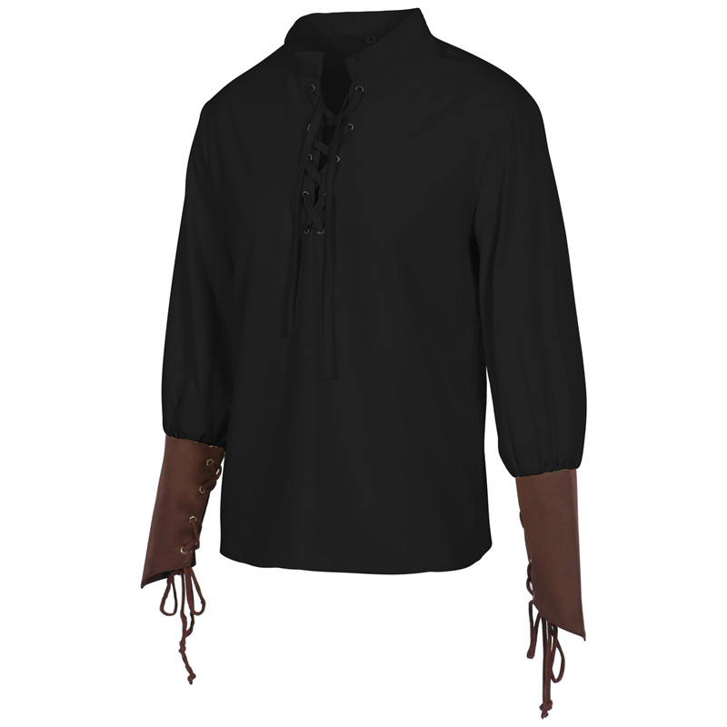 Men's Medieval Pirate Shirt Re - Medieval Gothic Lace Up Pirate Shirt recension och pris