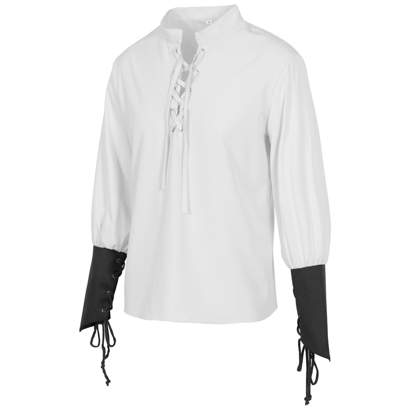 Men's Medieval Pirate Shirt Re - Medieval Gothic Lace Up Pirate Shirt recension och pris