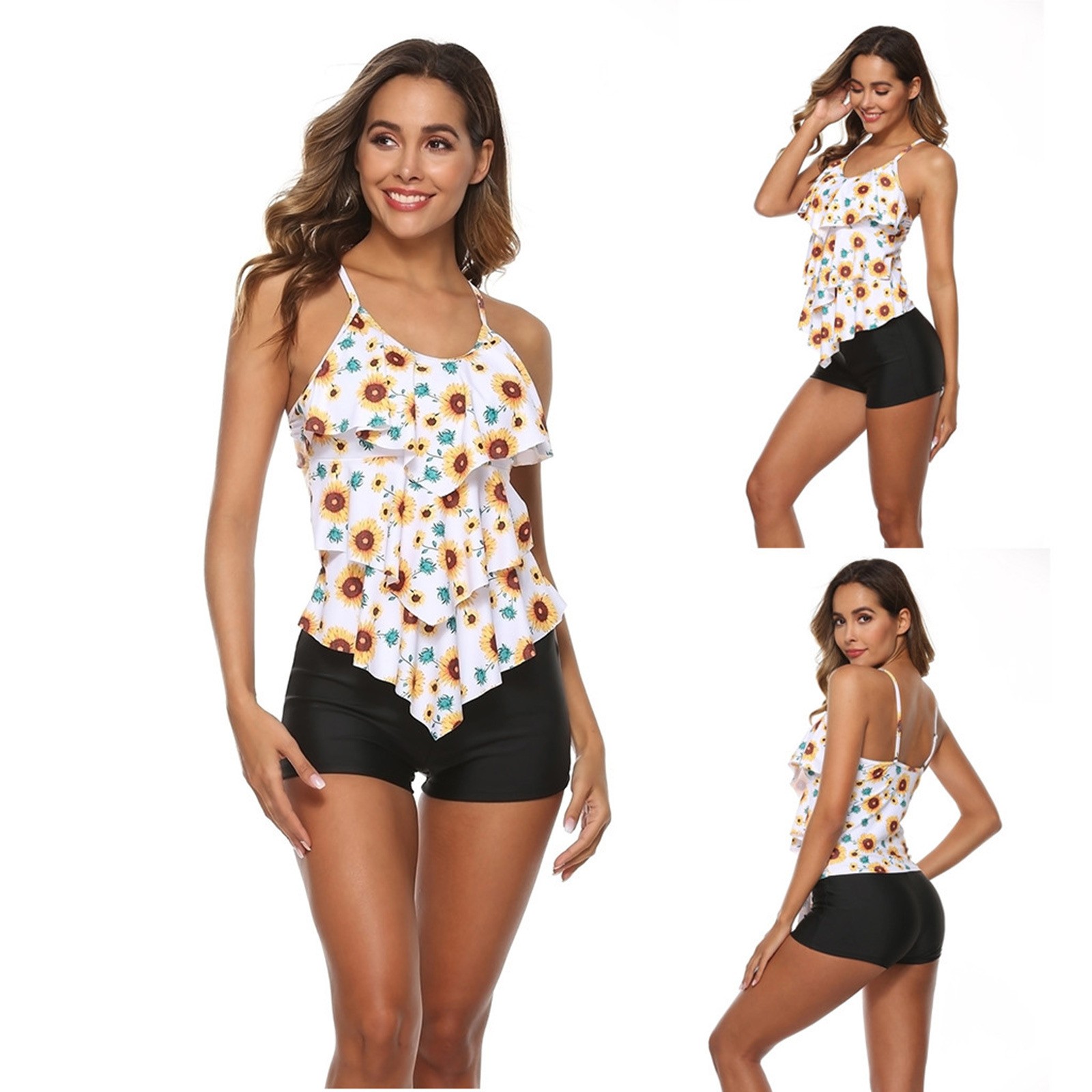 Woman Bikini Floral Print Tank - Shorts recension och pris