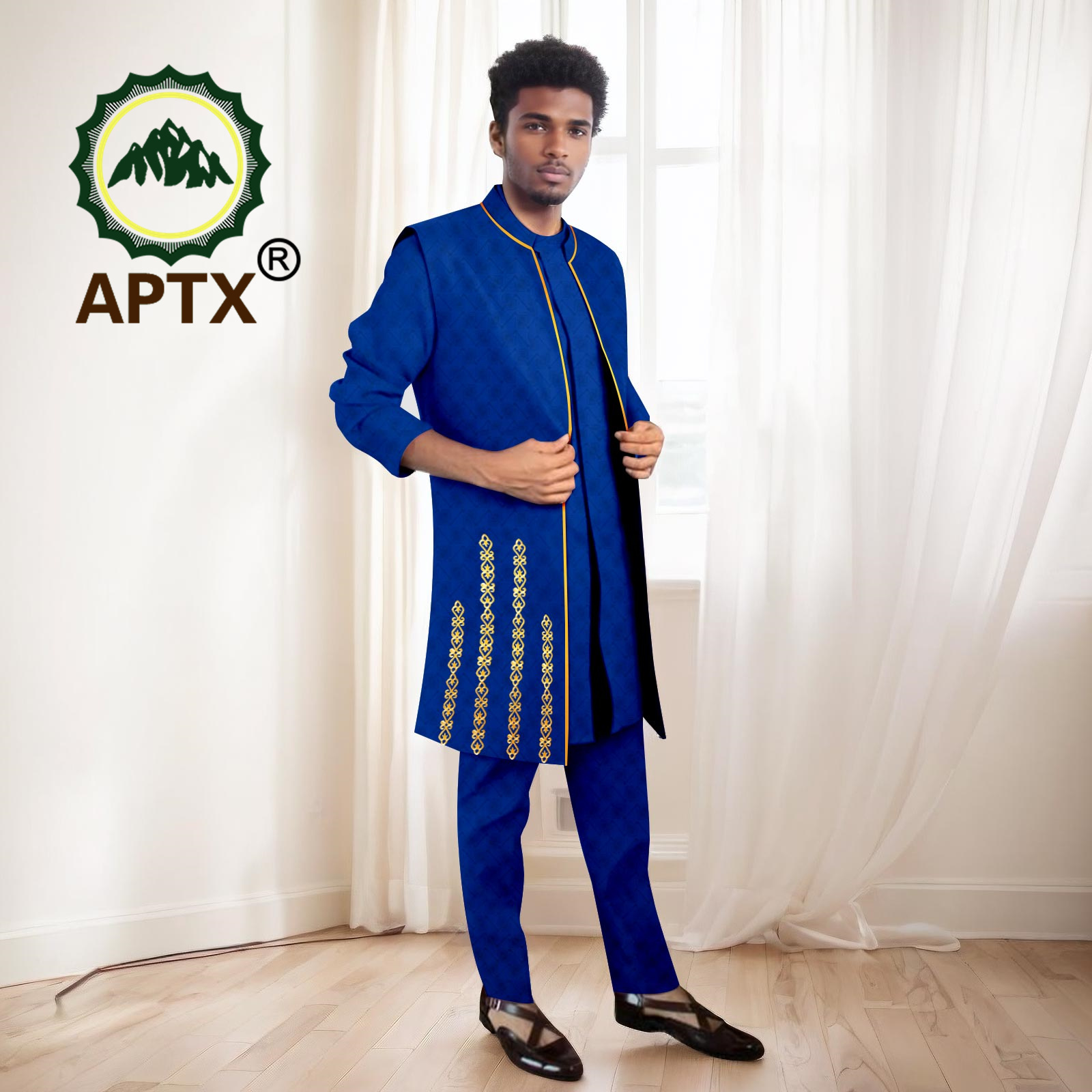 African Men Suits High Quality - Mandarin Collar Formal Shirt Slim Fit recension och pris