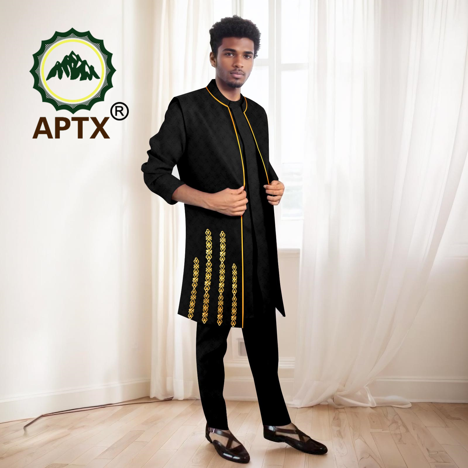 African Men Suits High Quality - Mandarin Collar Formal Shirt Slim Fit recension och pris