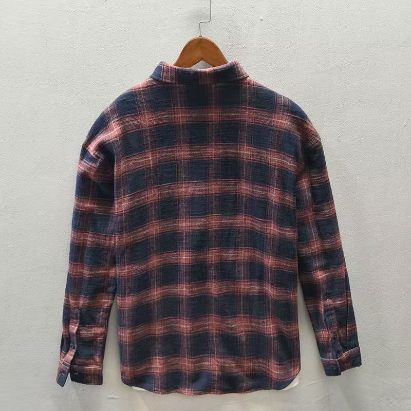 2026 Spring/Autumn New Checker - Flannel Plaid Shirt Heavy Weight recension och pris