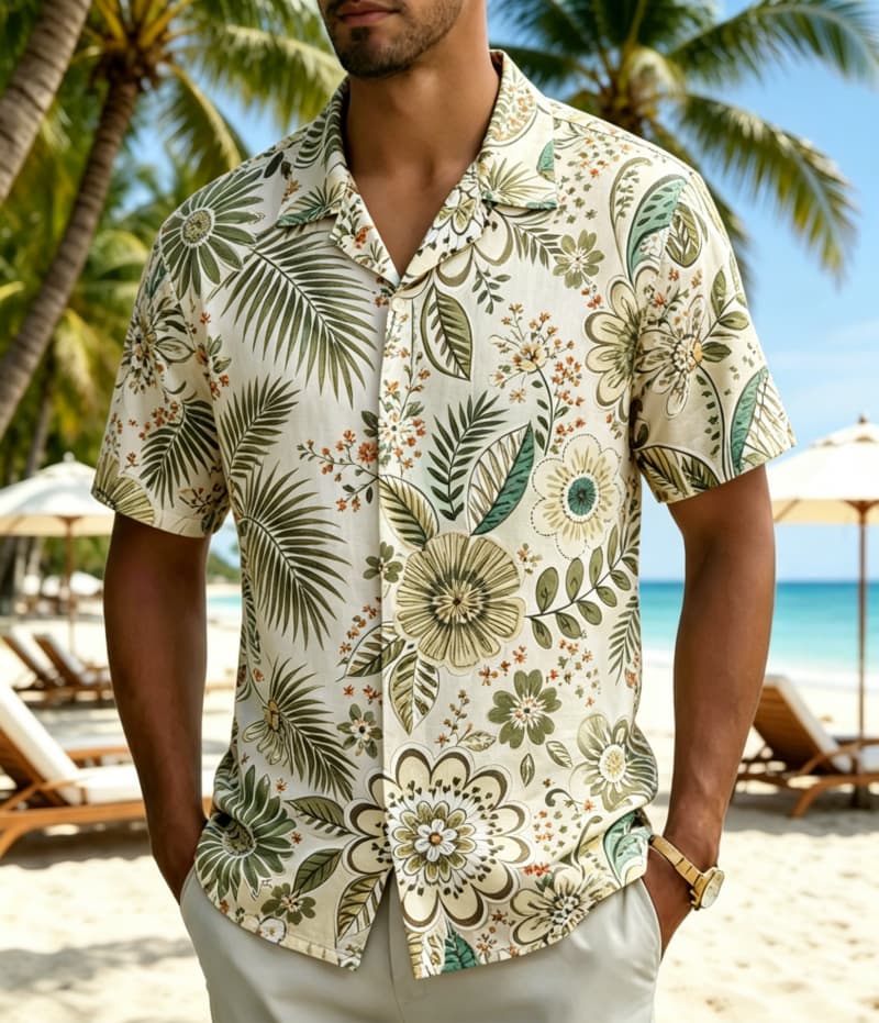 Men's Vintage Boho Tropical Fl - Vintage Hawaiian Floral Shirt recension och pris