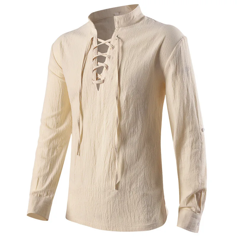 Medieval Shirts Gothic Steampu - Medieval Gothic Lace Up Pirate Shirt recension och pris