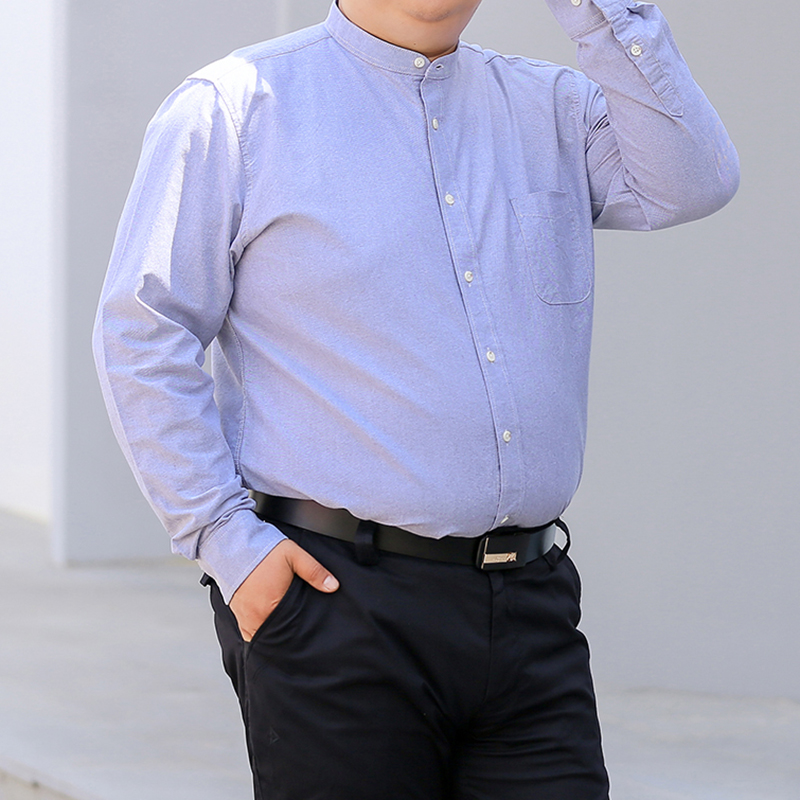 Autumn New Korean Shirt S-10XL - Mandarin Collar Formal Shirt Slim Fit recension och pris
