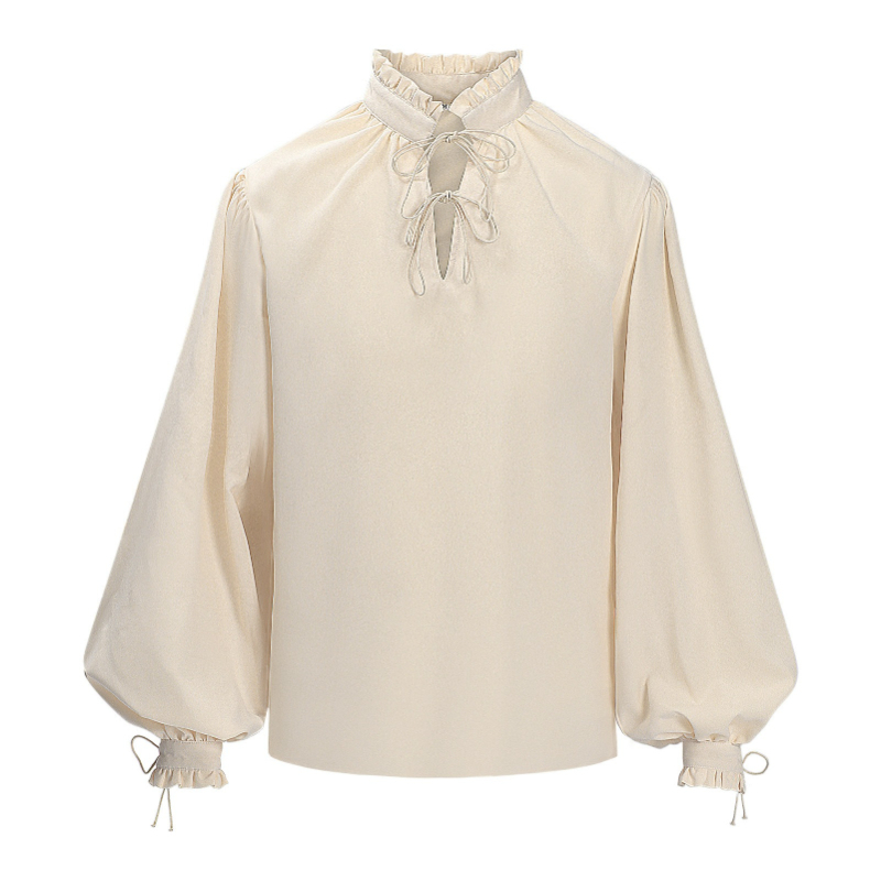 Renaissance Medieval Pirate Sh - Medieval Gothic Lace Up Pirate Shirt recension och pris