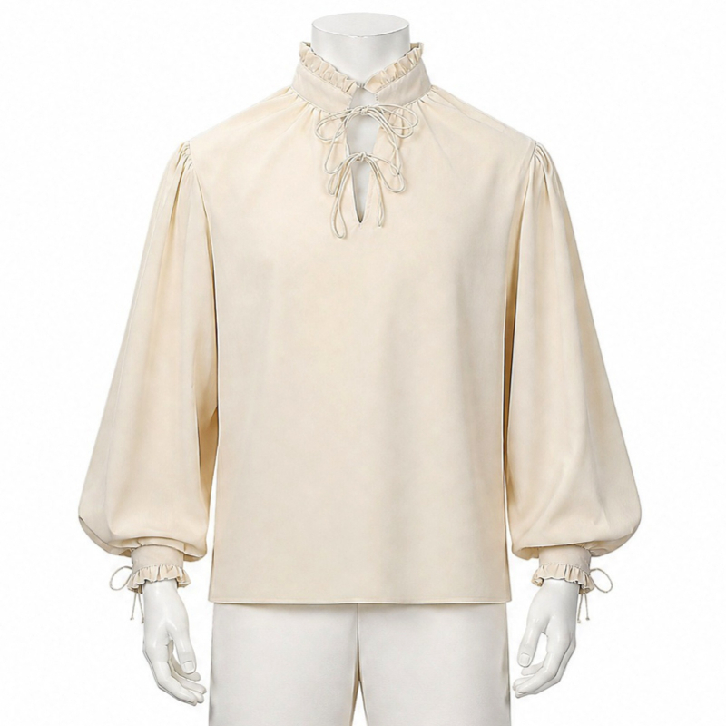 Renaissance Medieval Pirate Sh - Medieval Gothic Lace Up Pirate Shirt recension och pris
