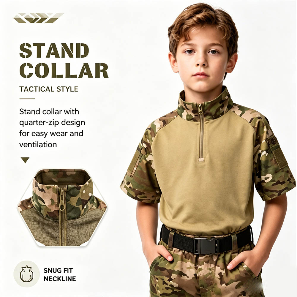Kids Camouflage Tactical Frog  - Tactical Military Shirt Cargo recension och pris