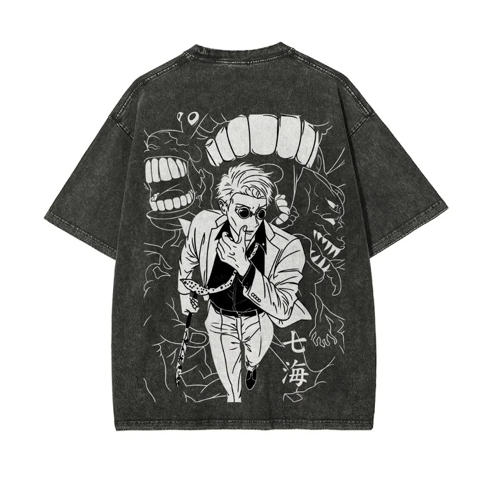 Kento Nanami T Shirt Jujutsu K - Acid Wash Vintage Graphic T Shirt recension och pris
