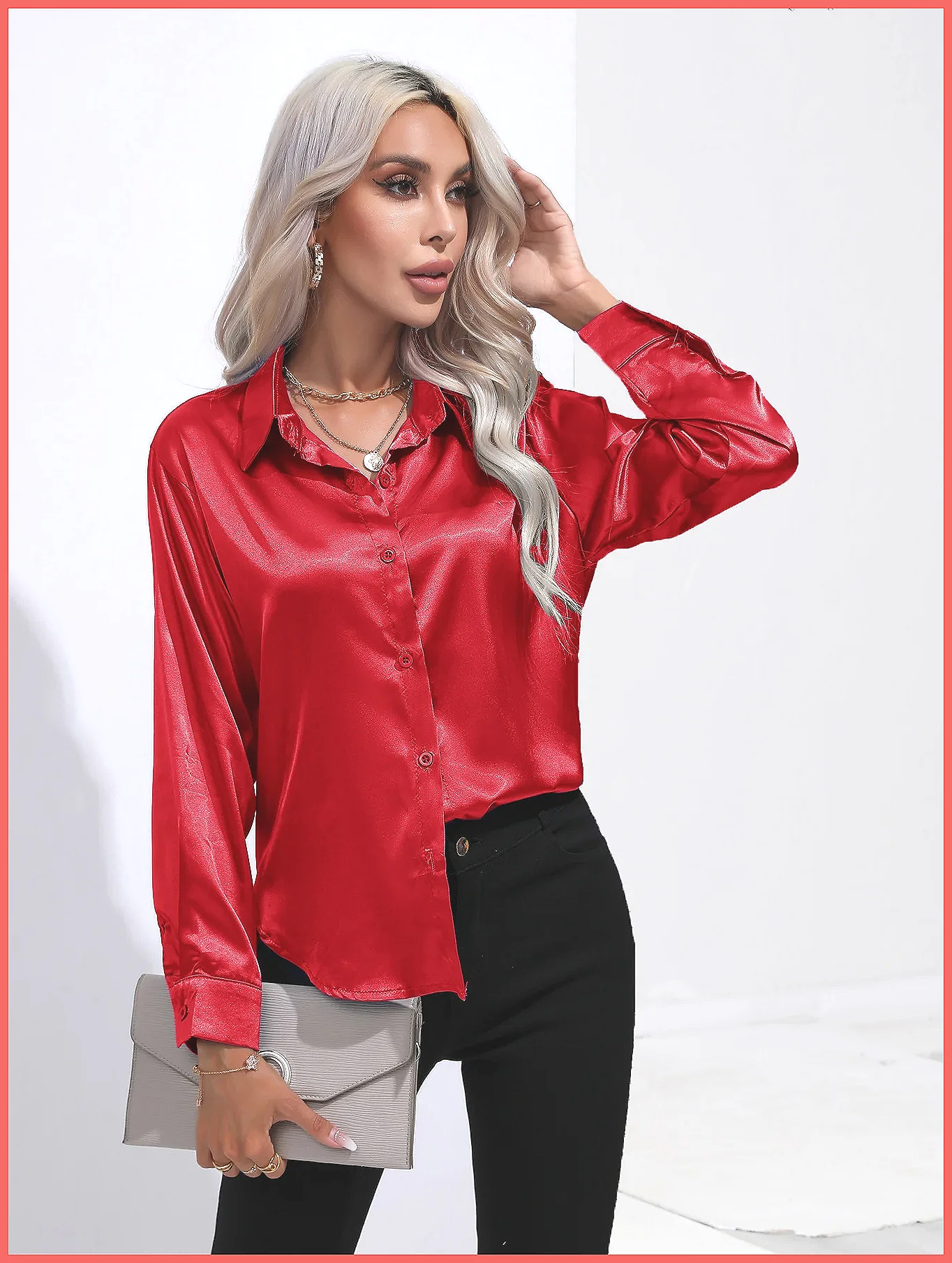 2025 Spring Summer Satin Shirt - Shirts recension och pris