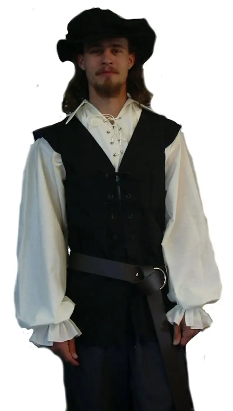Medieval Shirts Ruffled Gothic - Medieval Gothic Lace Up Pirate Shirt recension och pris