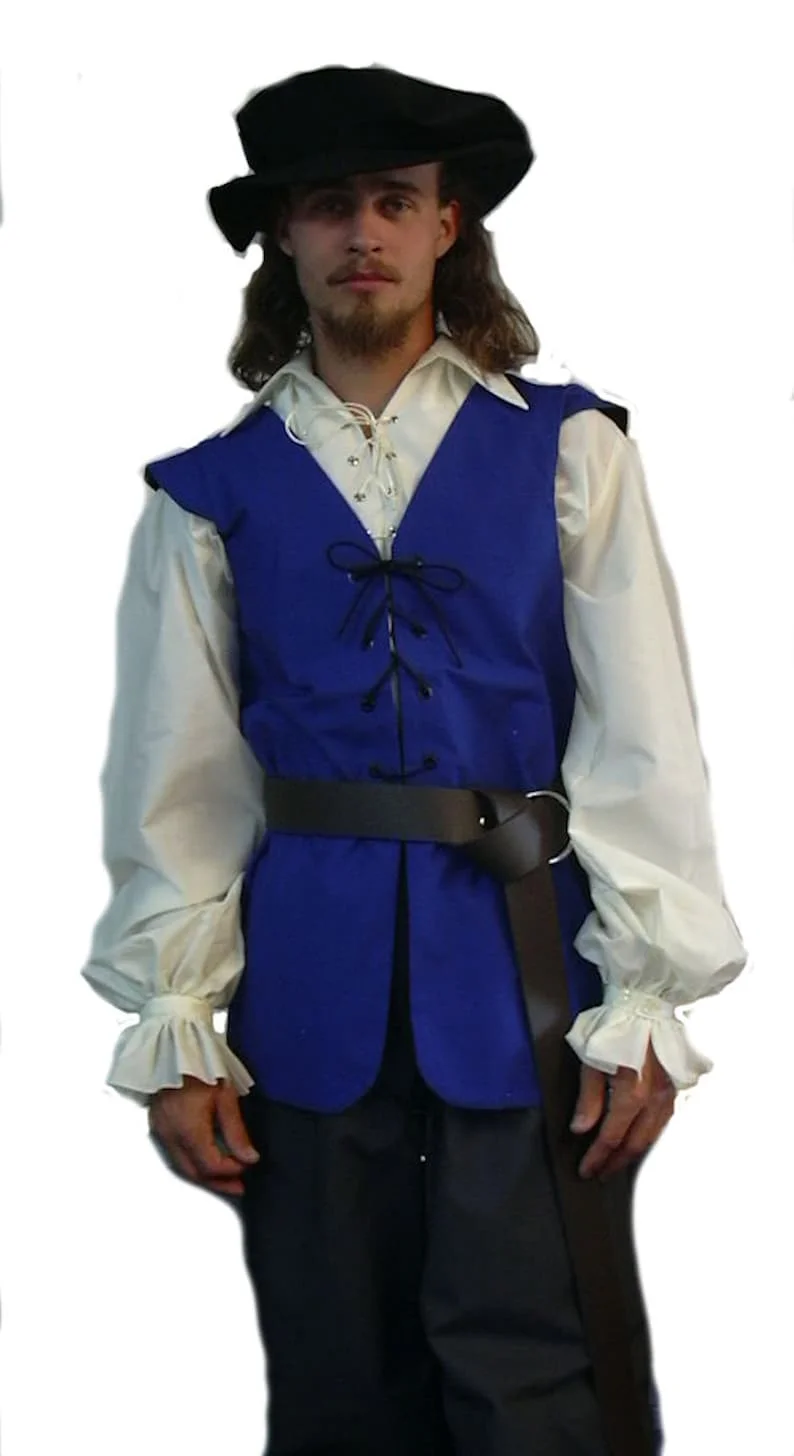 Medieval Shirts Ruffled Gothic - Medieval Gothic Lace Up Pirate Shirt recension och pris