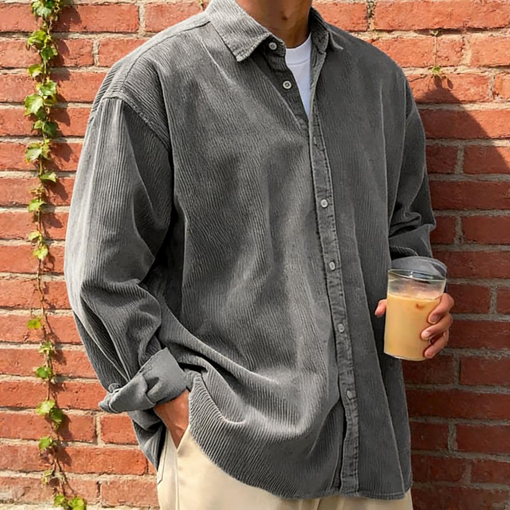 New Men's Corduroy Shirt Relax - Corduroy Button Up Shirt Men recension och pris