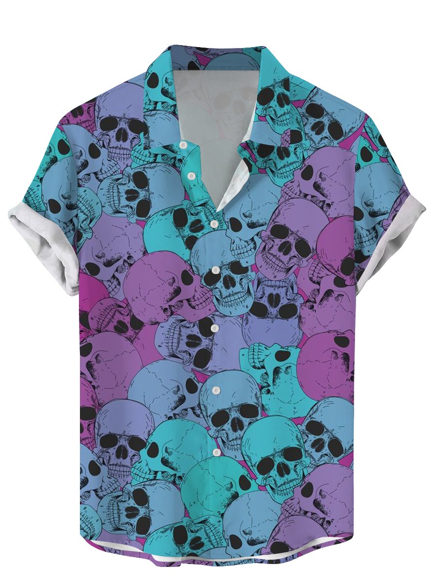 Vintage Skull Floral Men's Shi - Vintage Hawaiian Floral Shirt recension och pris