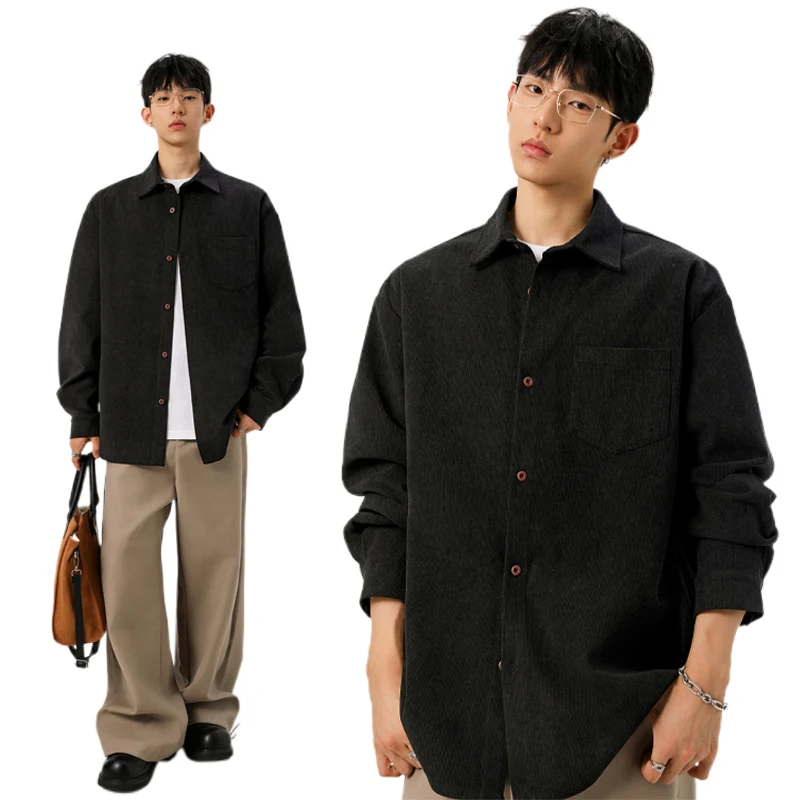 Male Button‑Up Corduroy Top La - Corduroy Button Up Shirt Men recension och pris