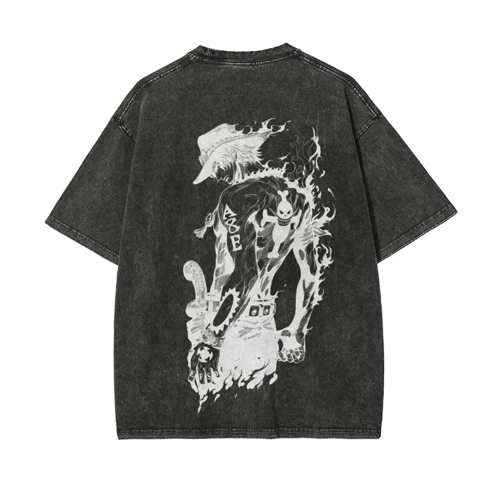 Ace T Shirt Men One Piece Acid - Acid Wash Vintage Graphic T Shirt recension och pris