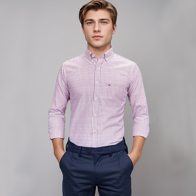 Men's 100% Cotton Shirt Long S - Oxford Cotton Casual Shirt Business recension och pris