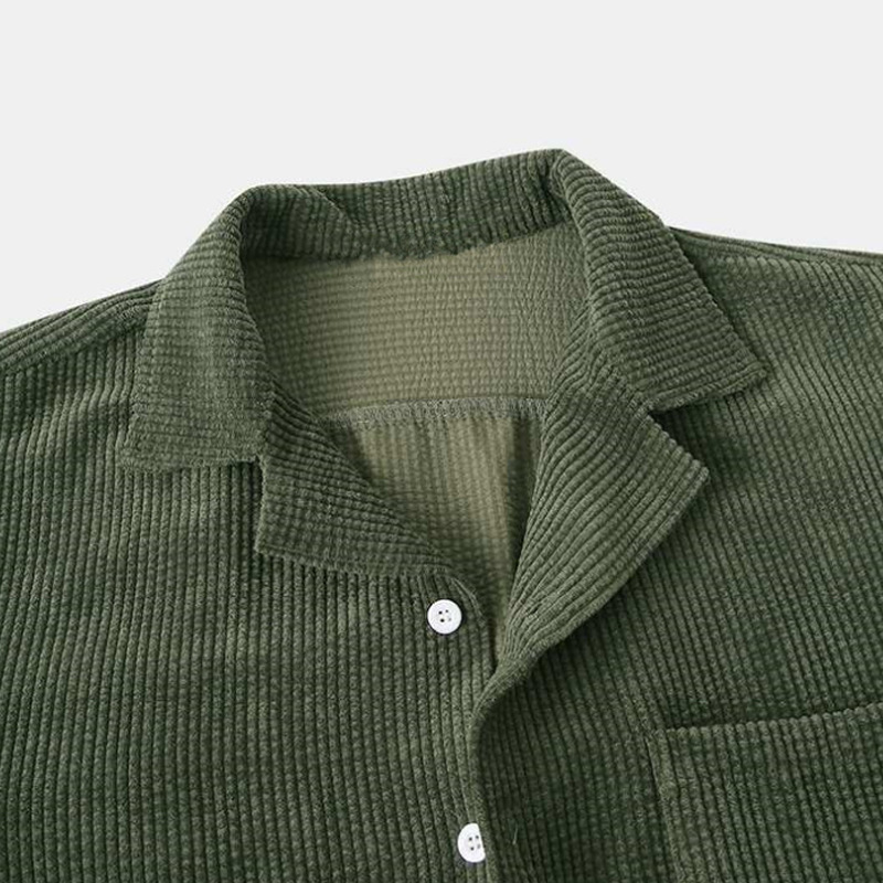 2025 New Men's Summer Corduroy - Corduroy Button Up Shirt Men recension och pris