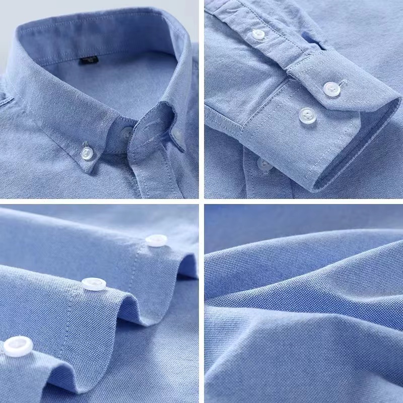 S-6XL Oxford Shirts for Men Lo - Oxford Cotton Casual Shirt Business recension och pris