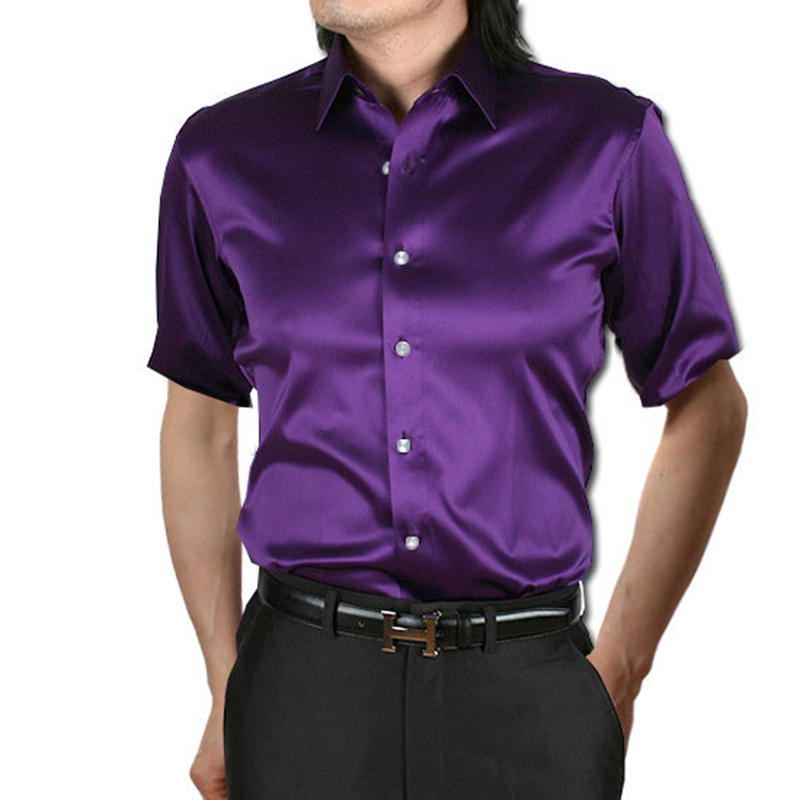 Silk Satin Mens Dress Shirt Sh - Mens Satin Silk Dress Shirt recension och pris