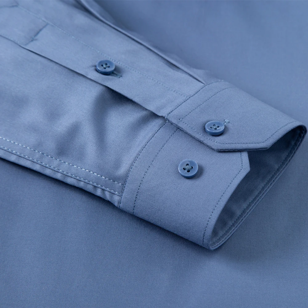 Men‘s Satin-Like Long Sleeve B - Breathable Bamboo Fiber Shirt Non Iron recension och pris