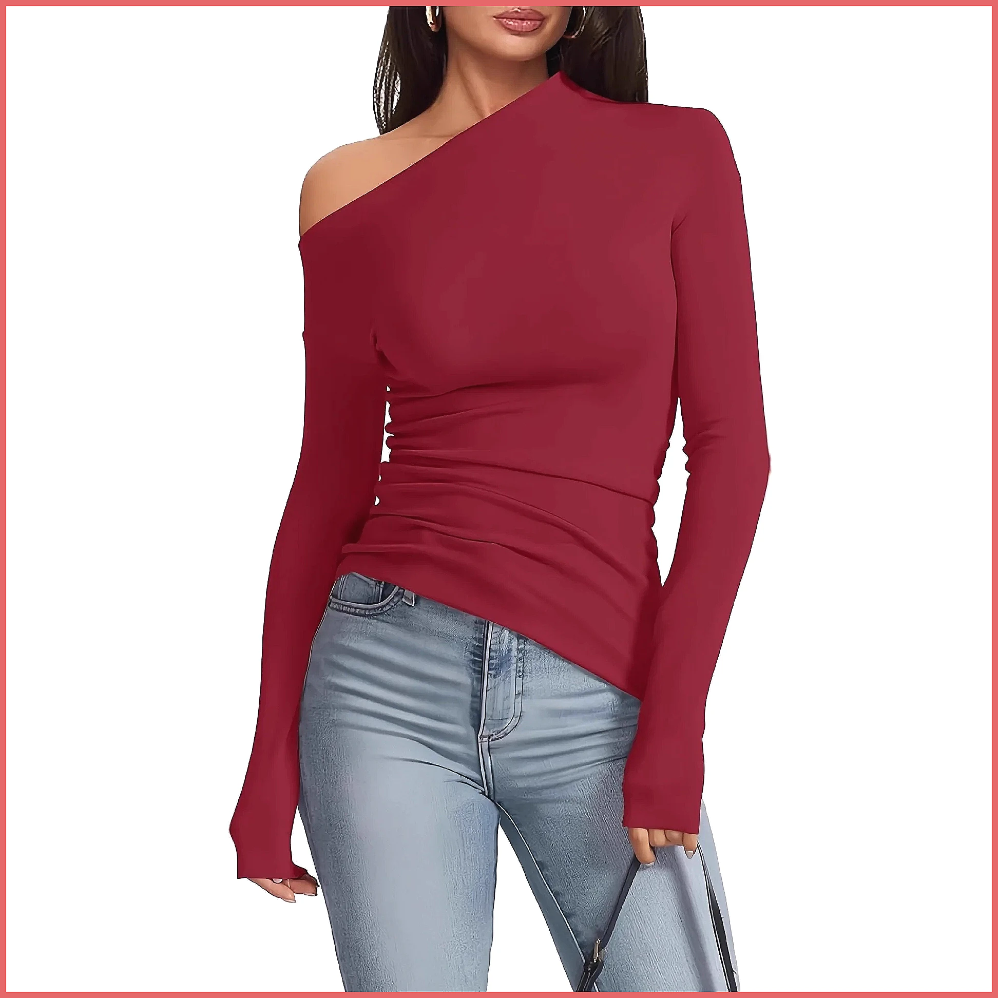 Off-Shoulder Long Sleeve T-Shi - Shirts recension och pris