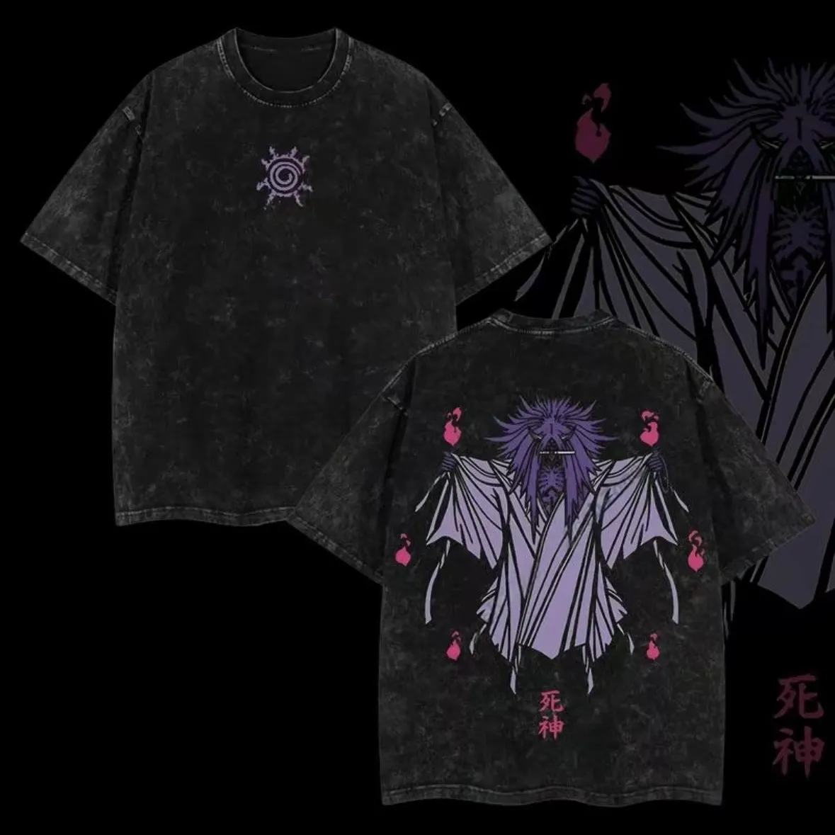 Shinigami T Shirt Naruto Reape - Acid Wash Vintage Graphic T Shirt recension och pris