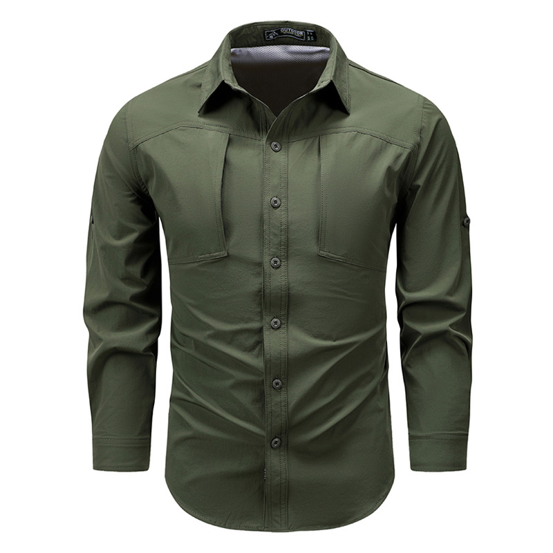 Spring Autumn Men's Long Sleev - Tactical Military Shirt Cargo recension och pris